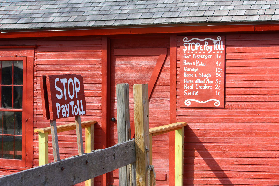 an historic toll road tollbooth