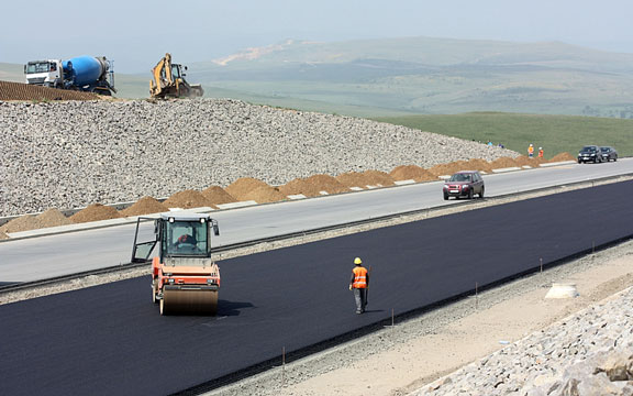 asphalt road construction