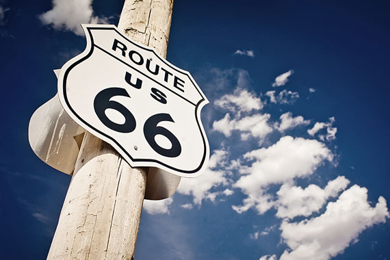 Historic Route 66 Sign in New Mexico